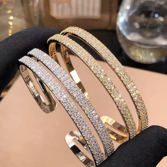 Brazalete Con Imitación de Diamantes