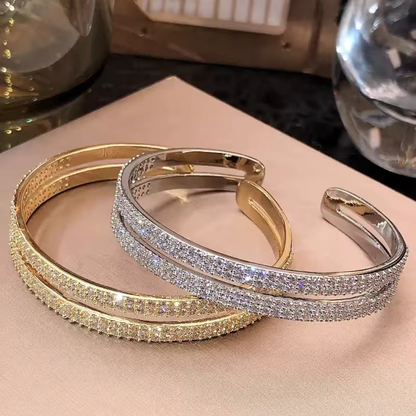 Brazalete Con Imitación de Diamantes