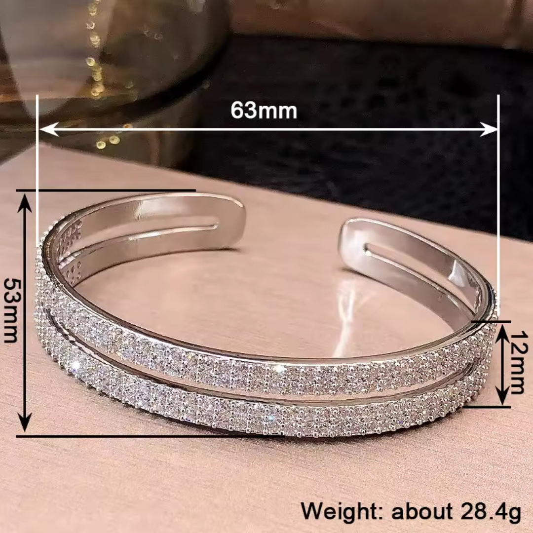 Brazalete Con Imitación de Diamantes